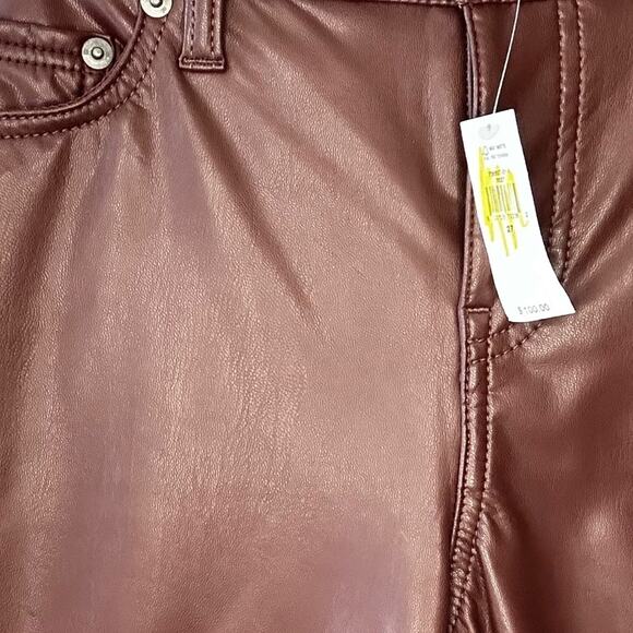 Banana Republic womens 10 boot cut brown vegan leather pants new - Picture 4 of 4